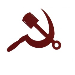 Logo  Kolben und Sichel , rot