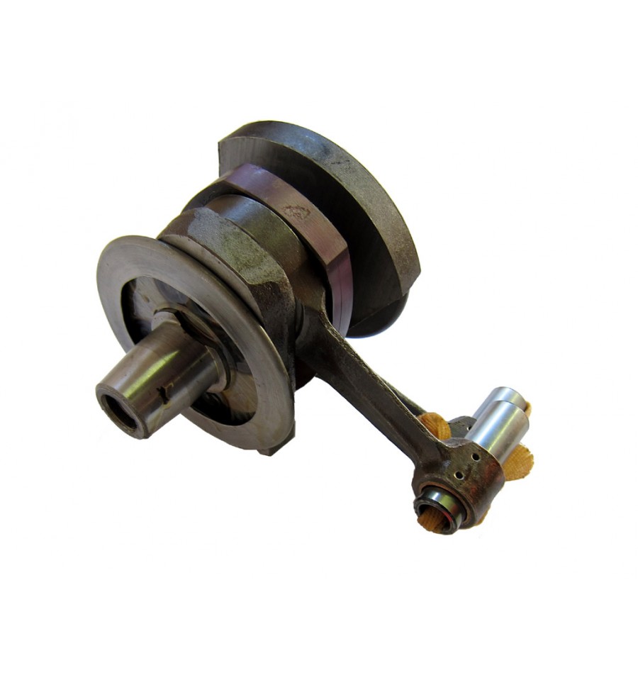 Crankshaft assembly with oil catcher, conrods and piston pins